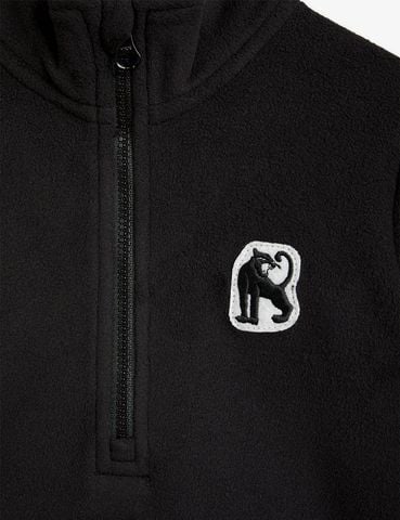 Microfleece zip ls tee