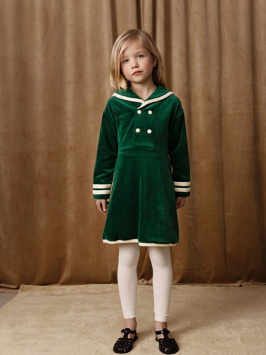 Sailor velour ls dress