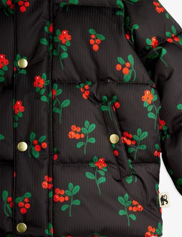 Lingonberries aop hooded puffer