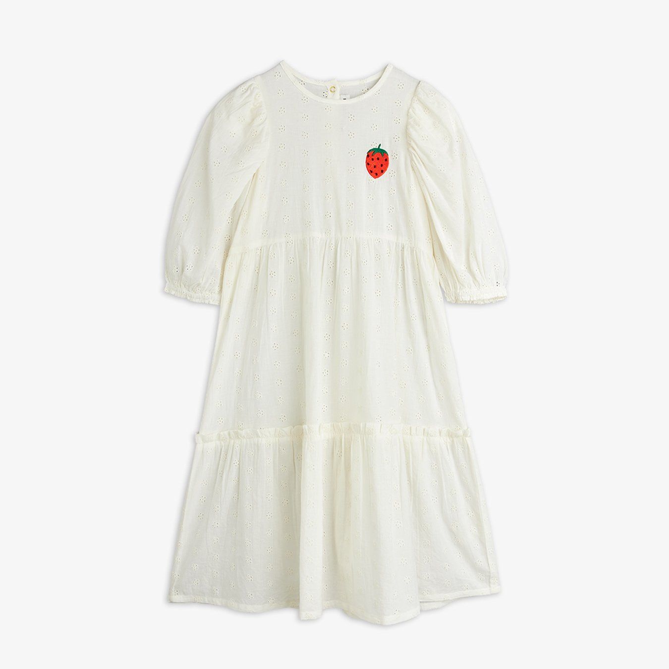 Strawberry schiffli woven dress