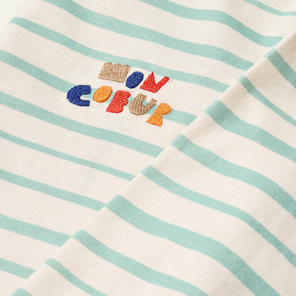 Recycled Cotton Kid Blue Breton T-Shirt