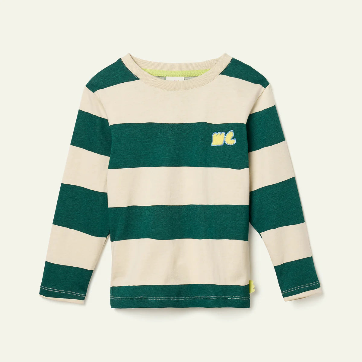 Recycled Cotton Baby Green Rugby Stripe T-Shirt