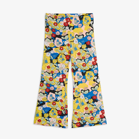 Flowers aop flared trousers