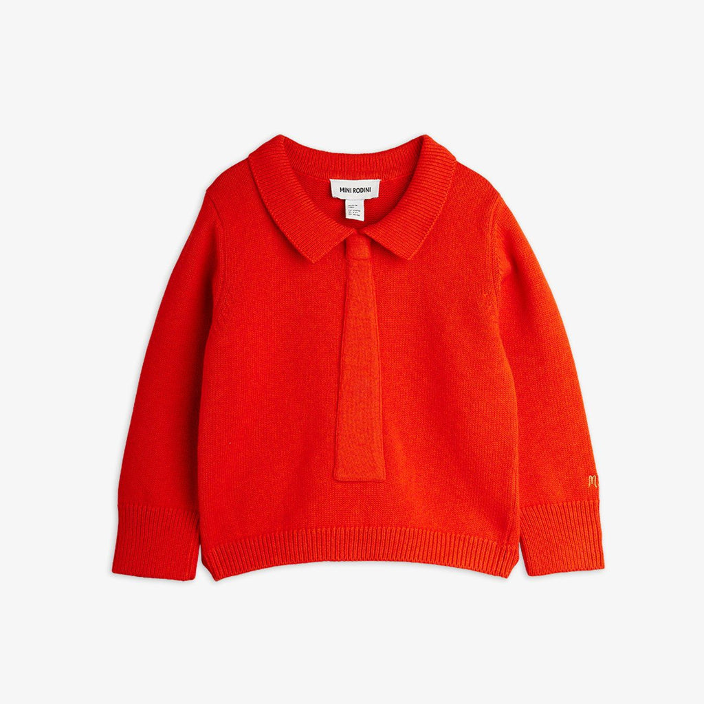 Knitted tie sweater