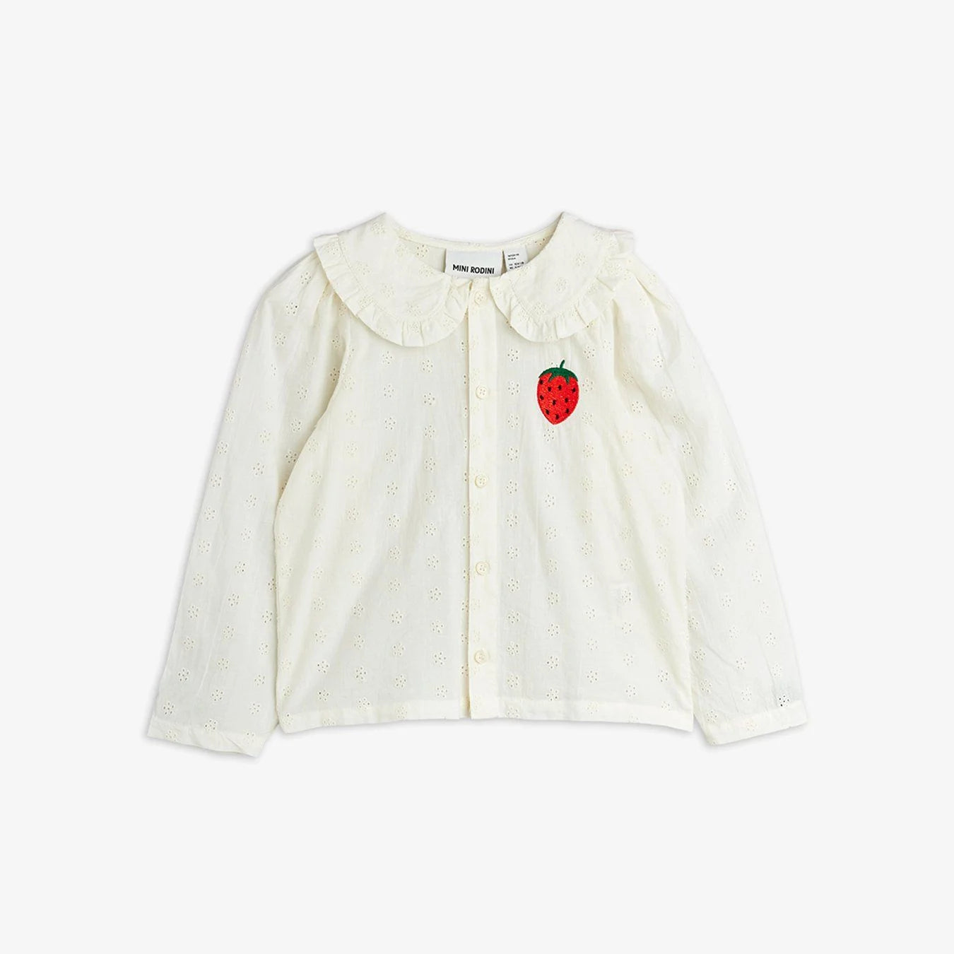 Strawberry emb schiffli blouse
