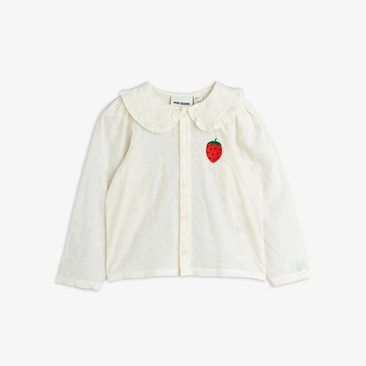 Strawberry emb schiffli blouse