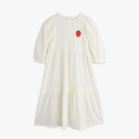 Strawberry schiffli woven dress