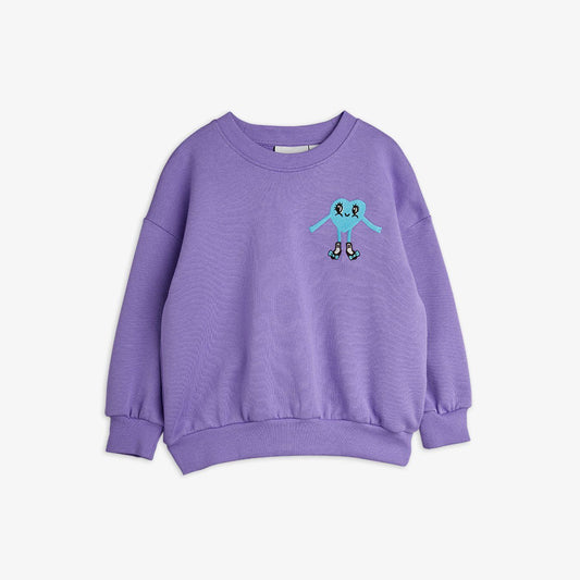 Heart in shoes emb sweatshirt
