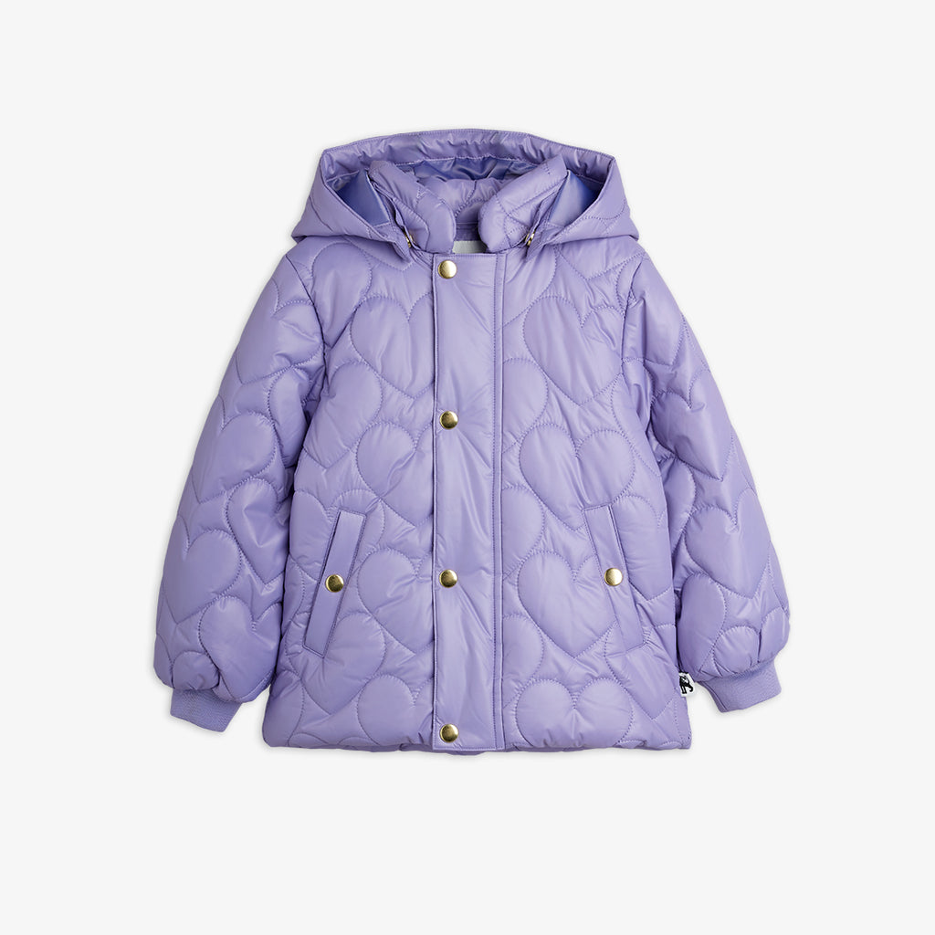 Heart Quilted Hooded Puffer