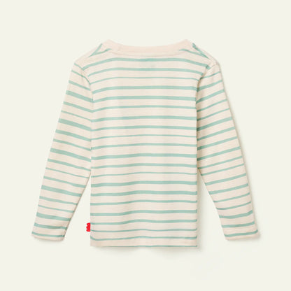 Recycled Cotton Kid Blue Breton T-Shirt