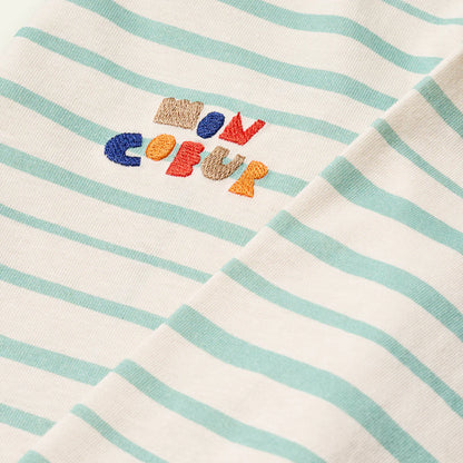 Recycled Cotton Kid Blue Breton T-Shirt