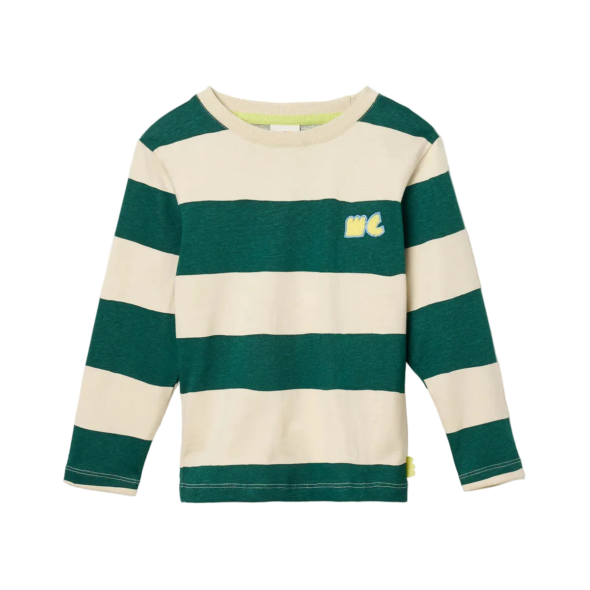 Recycled Cotton Baby Green Rugby Stripe T-Shir
