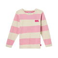 Recycled Cotton Kid Pink Rugby Stripe T-Shirt