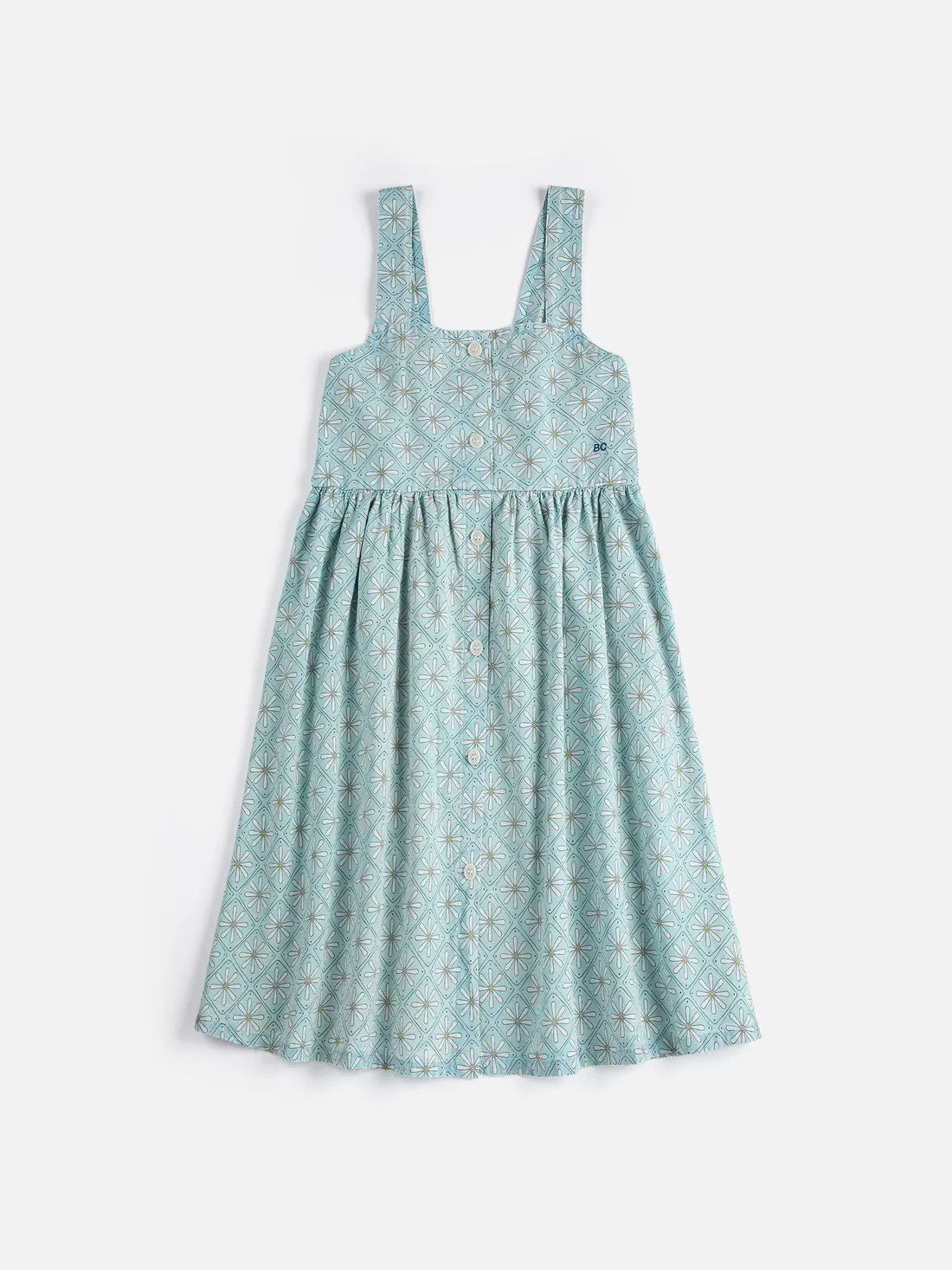 Daisy mosaic all over woven dress