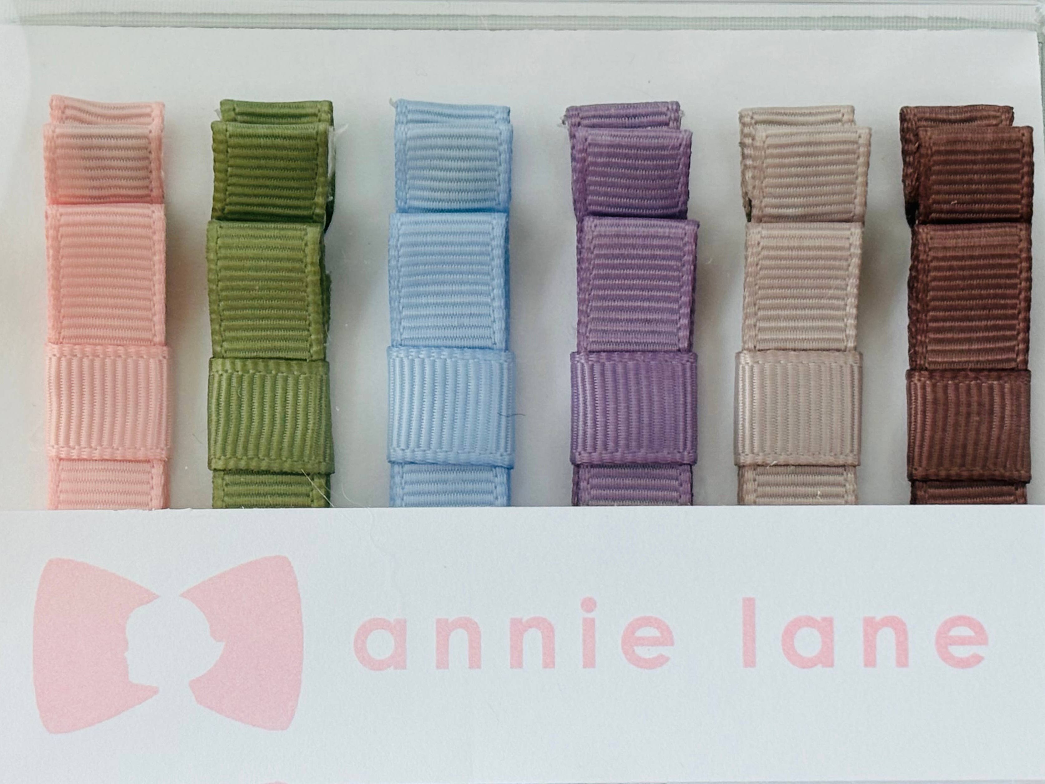 Hair Bows - Classic Grosgrain - Pastel Muted - Set of Six