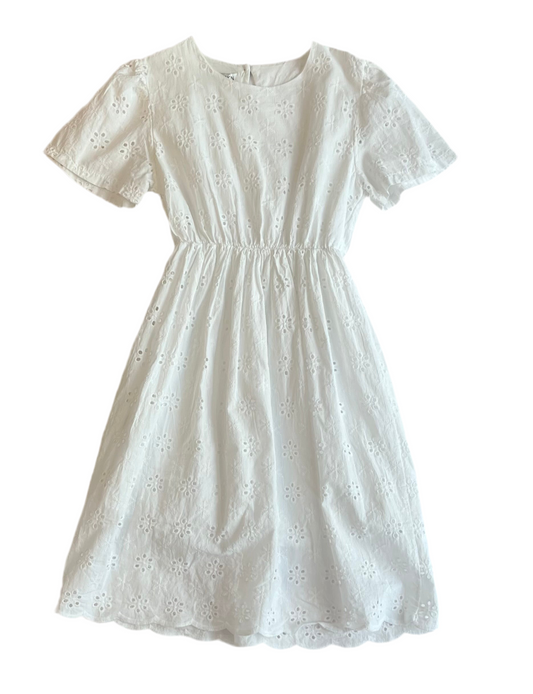 Floral Embroidered Cotton Dress