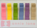 Hair Bows - Classic Grosgrain - Rainbow Muted - Set of Six