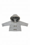 Faux fur baby sweater