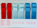 Hair Bows - Patriotic - RW&B Bright - Set of Six
