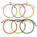 Kids Twisted Duo Color Evil Eye Bracelet: Red & Gold
