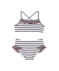 2PC STRIPED SWIMSUIT