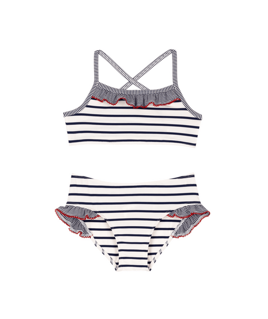 GIRL 2PC STRIPED SWIMSUIT