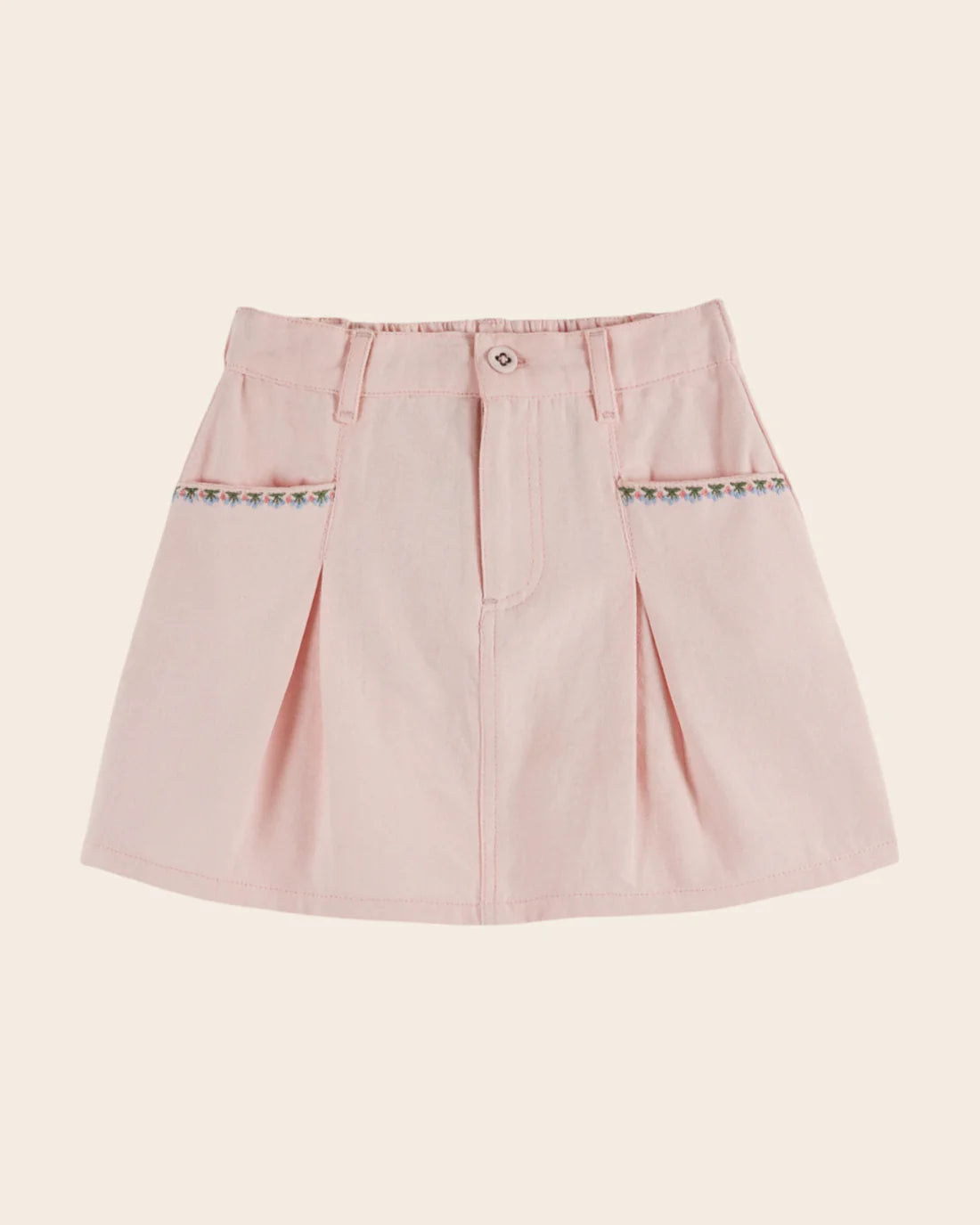 EI pink denim skirt