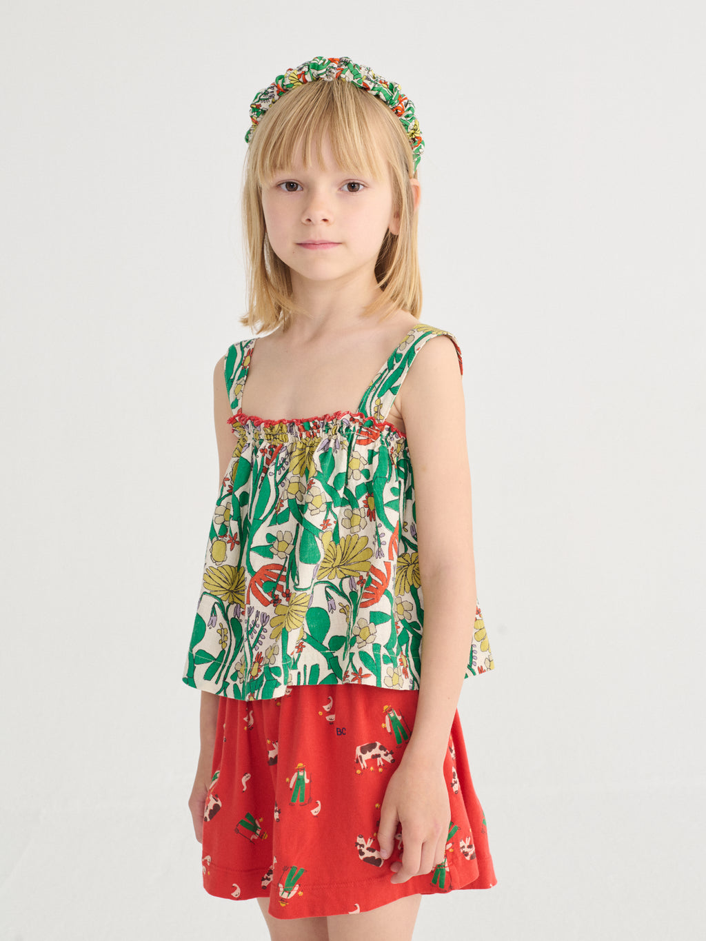 BC herbalist all over woven top