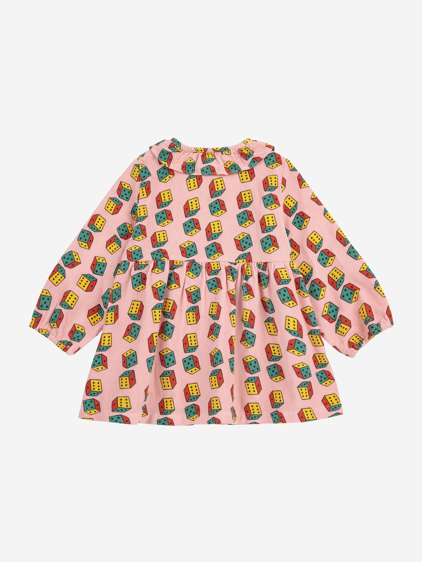 Dices all over micro corduroy dress