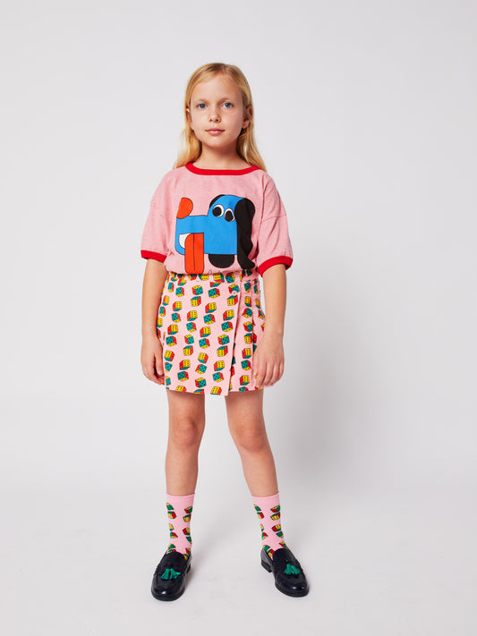 Dices all over mini corduroy skirt