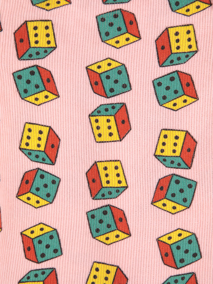 Dices all over mini corduroy skirt