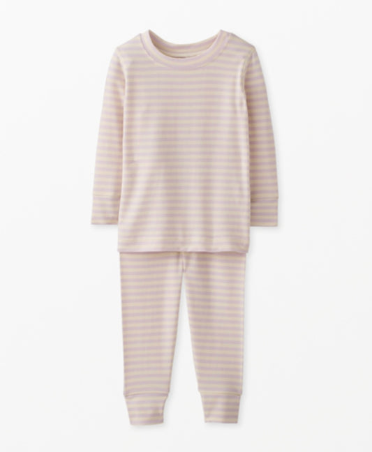 Kids Striped Long John Pajama Set in Hannasoft