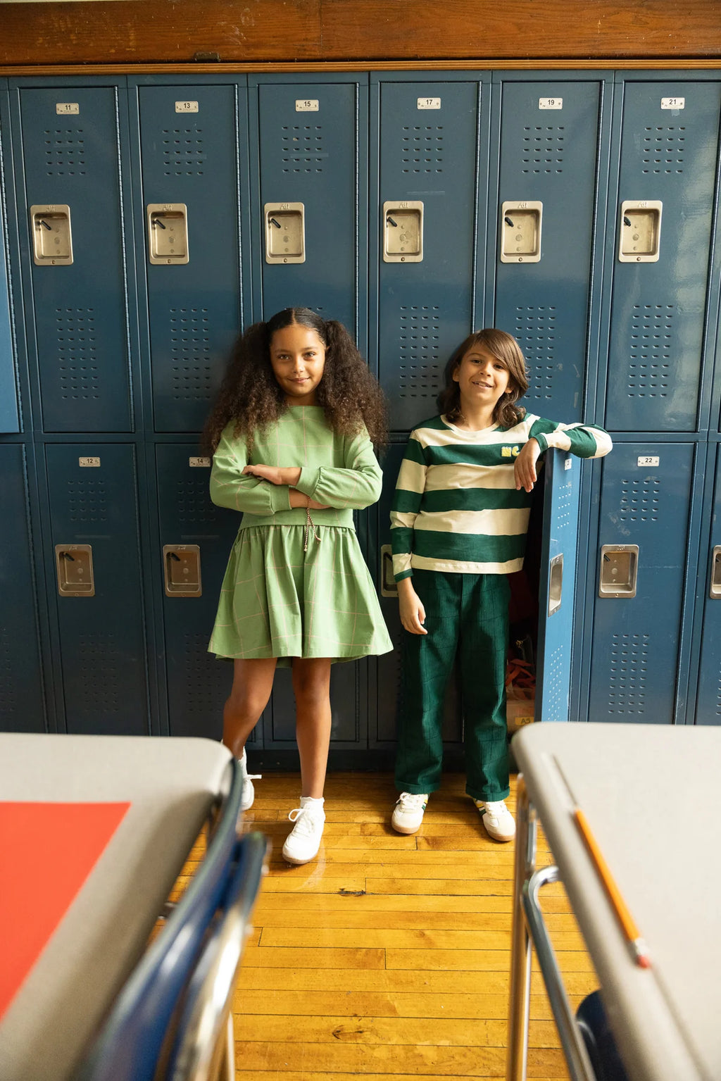 Recycled Cotton Baby Green Rugby Stripe T-Shir