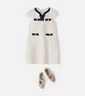 Girls ivory woven dress