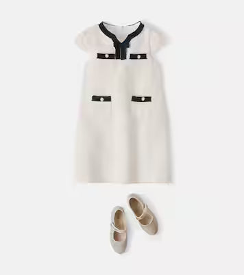 Girls ivory woven dress