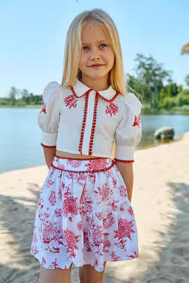 Girls skirt and top set