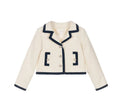 Girl coat woven,ivory