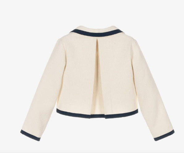 Girl coat woven,ivory