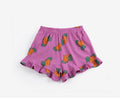 BC tangerine all over ruffle shorts