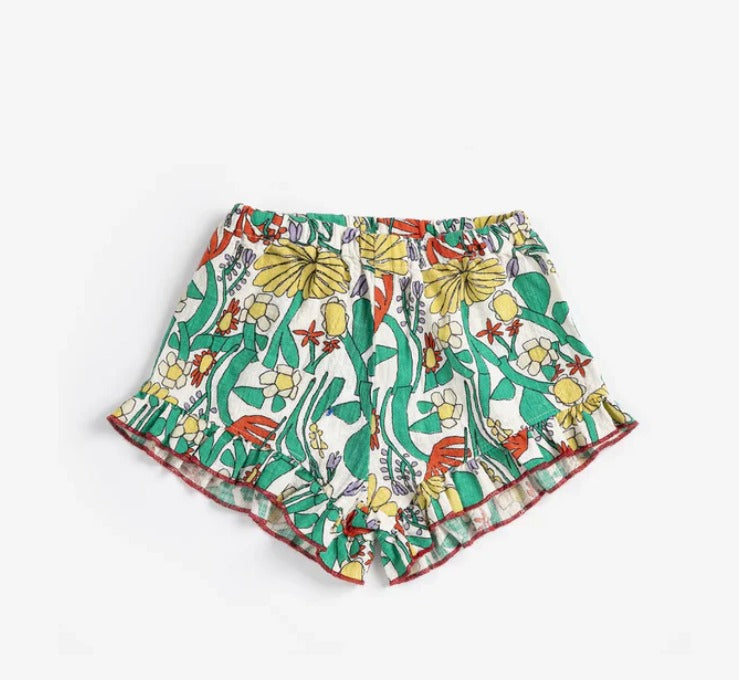 BC baby color herbalist ruffled shorts
