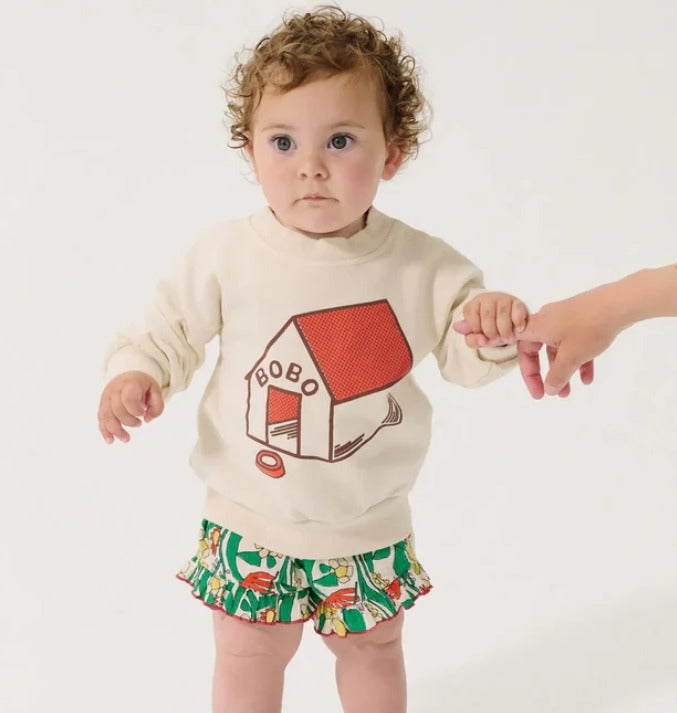 BC baby color herbalist ruffled shorts
