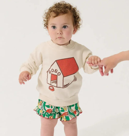 BC baby color herbalist ruffled shorts