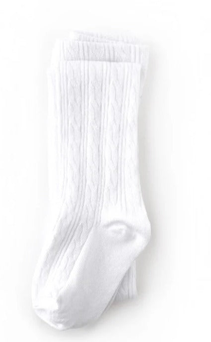 White knit tights