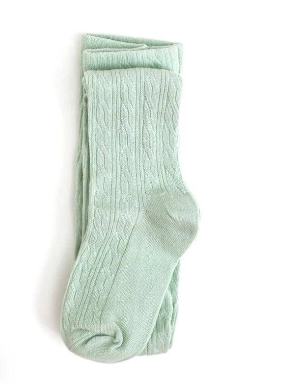 Green knit tights