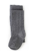 Charcoal gray knit tights