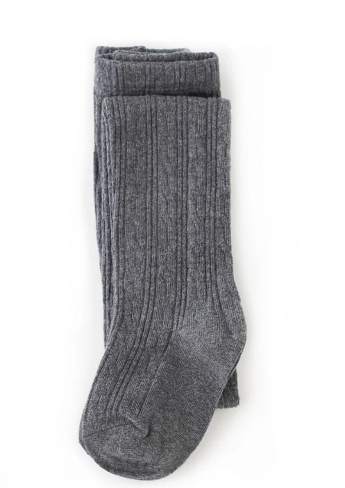 Charcoal gray knit tights
