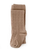 Oat cable knit tights