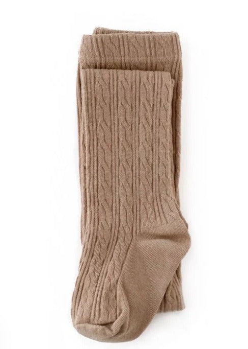 Oat cable knit tights