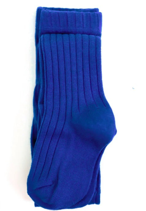 Ribbed classic blue tights