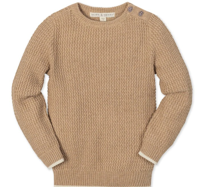 Organic herringbone sweater